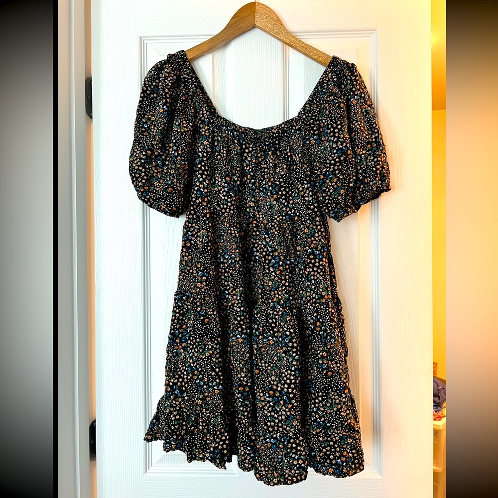 Black floral dress. Size XL.